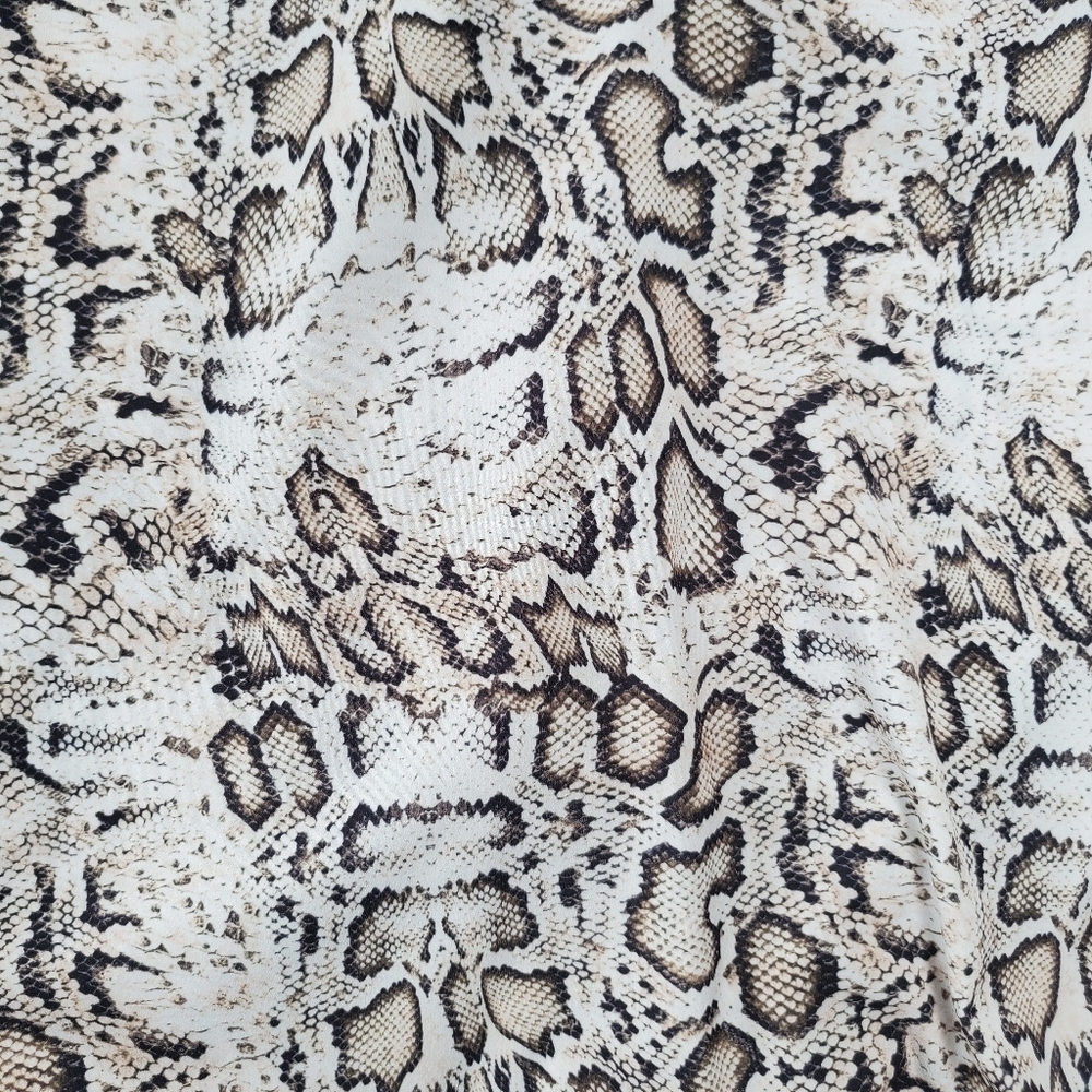 H Halston Python Snakeskin Short Sleeve Popover B… - image 3